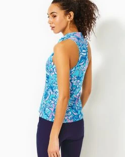 UPF 50+ Luxletic Lakelyn Bra Polo Top