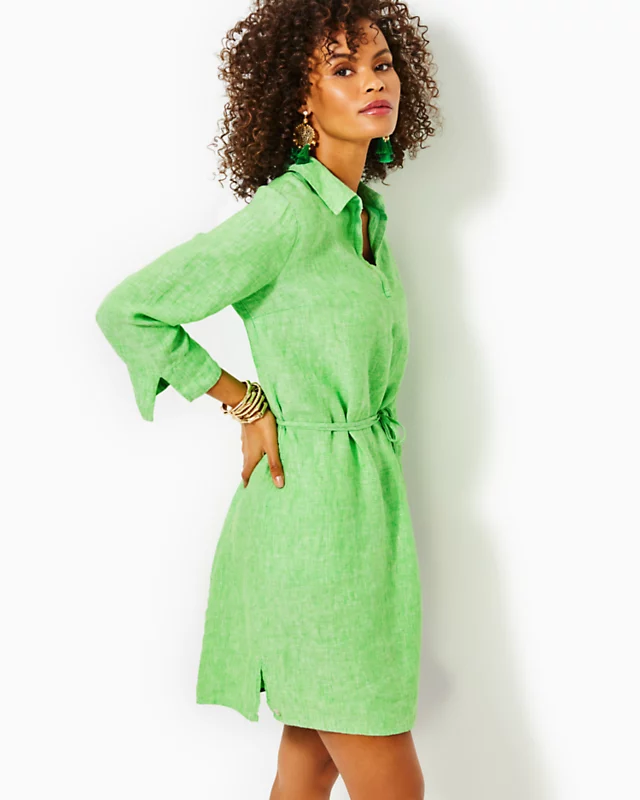 Pilar Linen Tunic Dress - Image 2