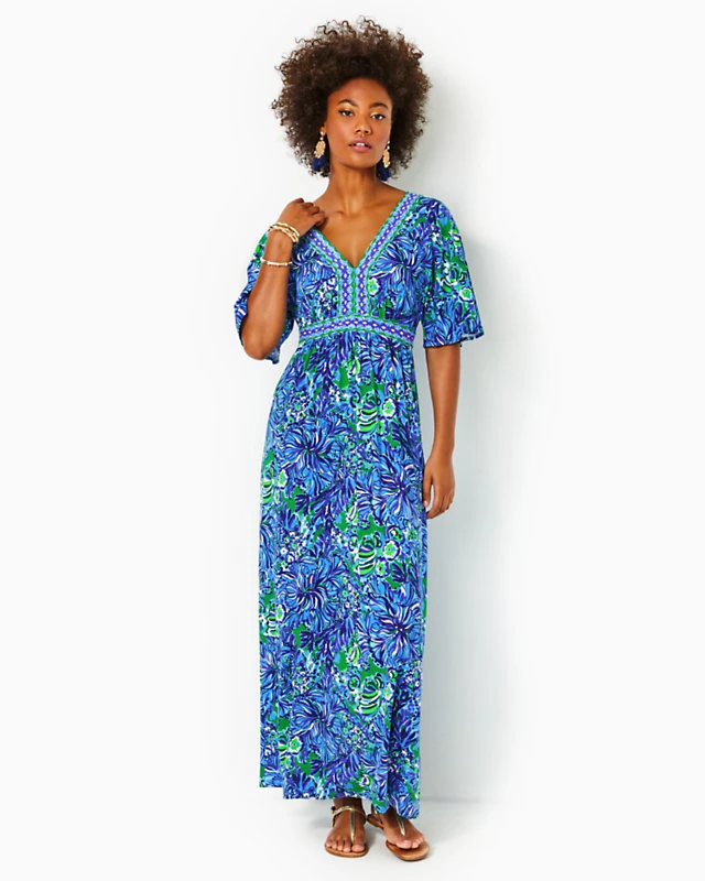 Addison Elbow Sleeve Maxi Dress - Image 2