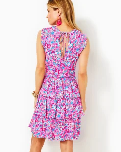 Faye V-Neck Ruffle Dress