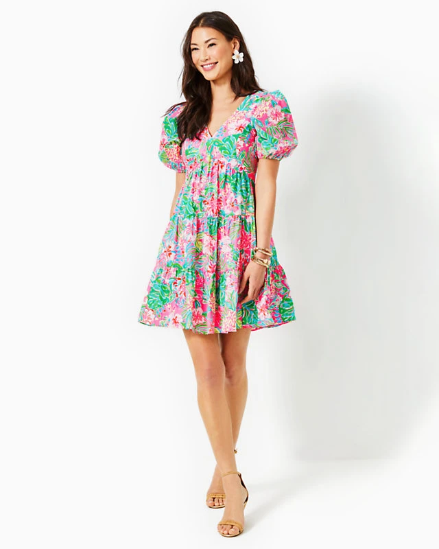 Nalani Short Sleeve Cotton Dress - Image 3
