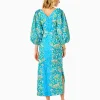 Barbara 3/4 Sleeve Cotton Maxi Dress