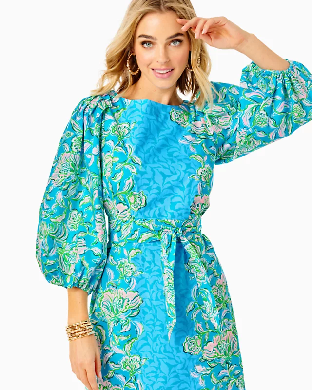 Barbara 3/4 Sleeve Cotton Maxi Dress - Image 4