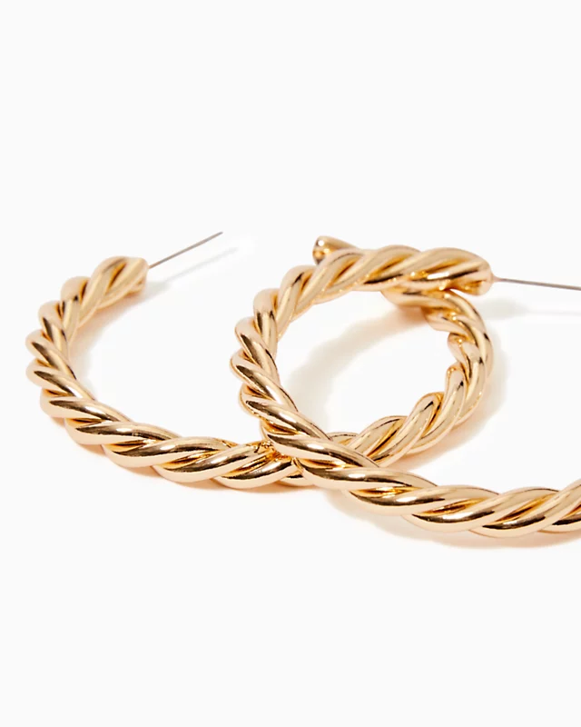 Tropical Twist Hoop Earrings - Image 2