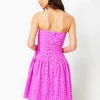 Akela Strapless Eyelet Dress