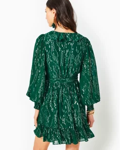 Birdy Long Sleeve Silk Wrap Dress